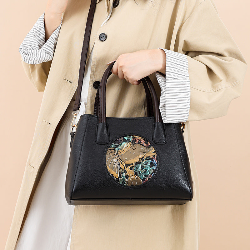 Black 2 Zipper Kirae Handbag