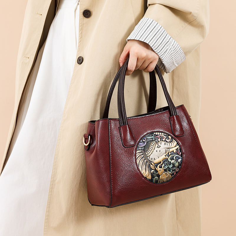 Maroon 2 Zipper Kirae Handbag