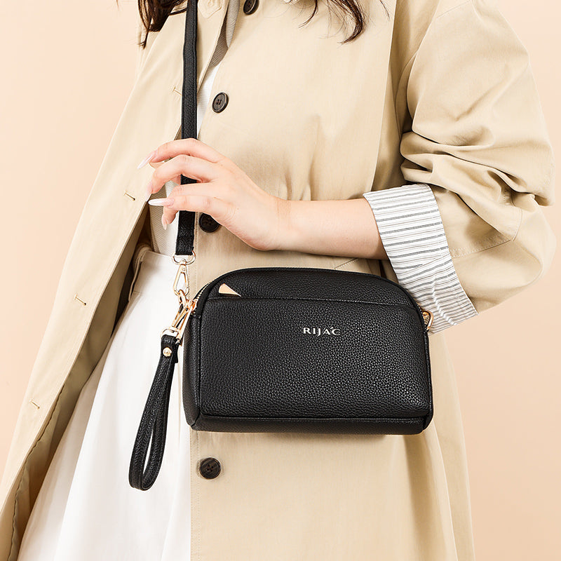 Black Zeru 2 Zipper Sling Bag