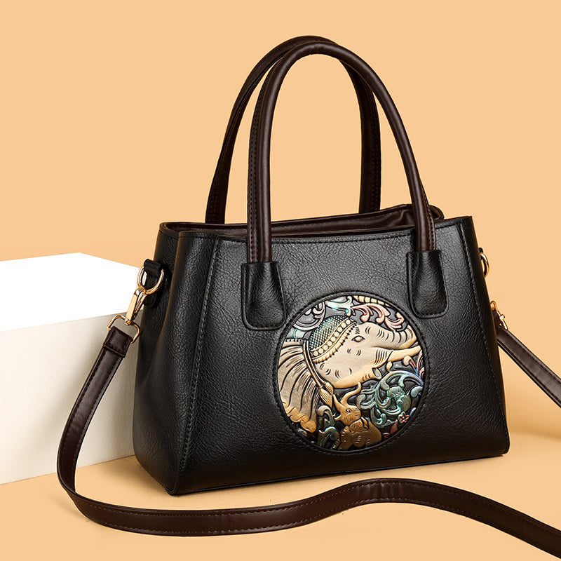 Black 2 Zipper Kirae Handbag