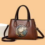 Brown 2 Zipper Kirae Handbag