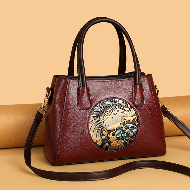 Maroon 2 Zipper Kirae Handbag