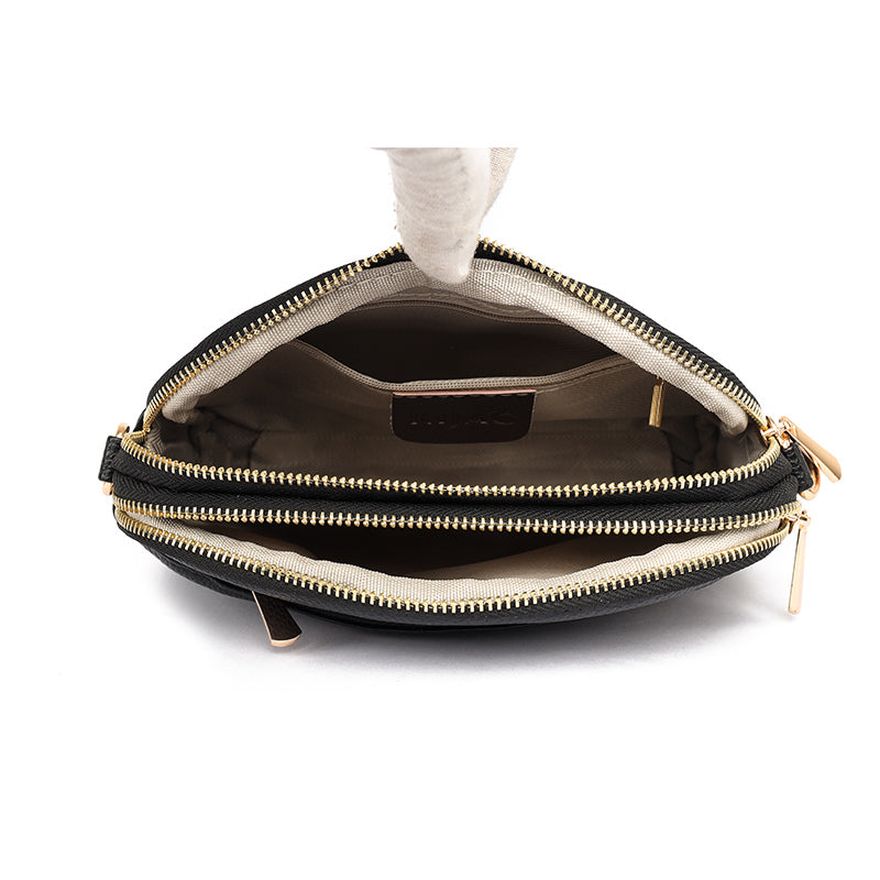 Grey Zeru 2 Zipper Sling Bag