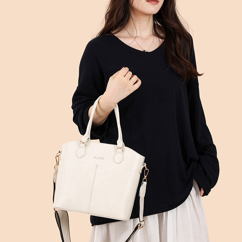White Vexo Top Handle Handbag
