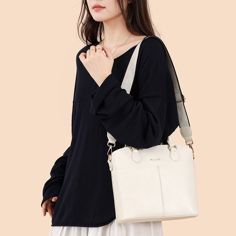 White Vexo Top Handle Handbag