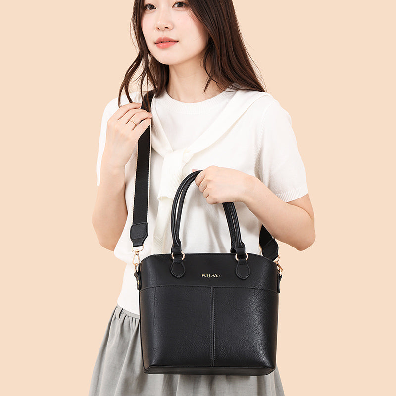 Black Vexo Top Handle Handbag