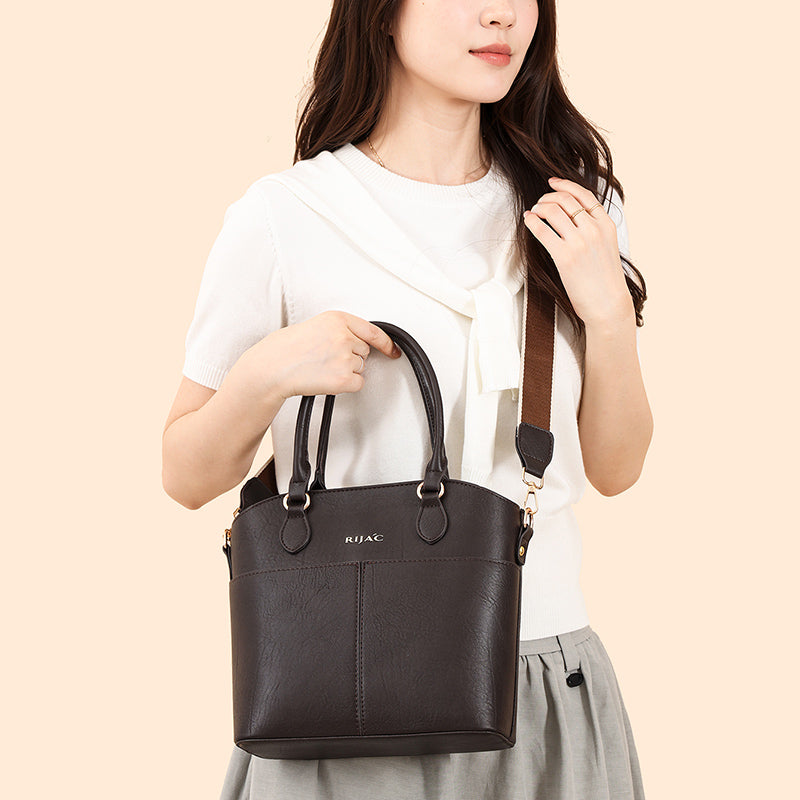 Brown Vexo Top Handle Handbag