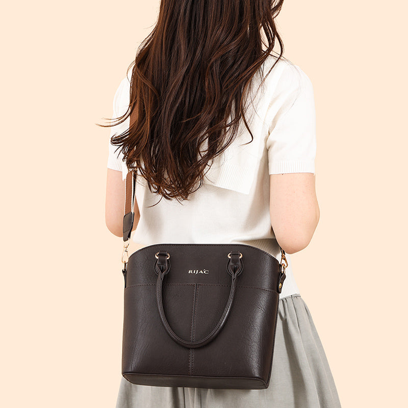 Brown Vexo Top Handle Handbag