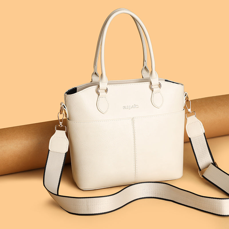 White Vexo Top Handle Handbag