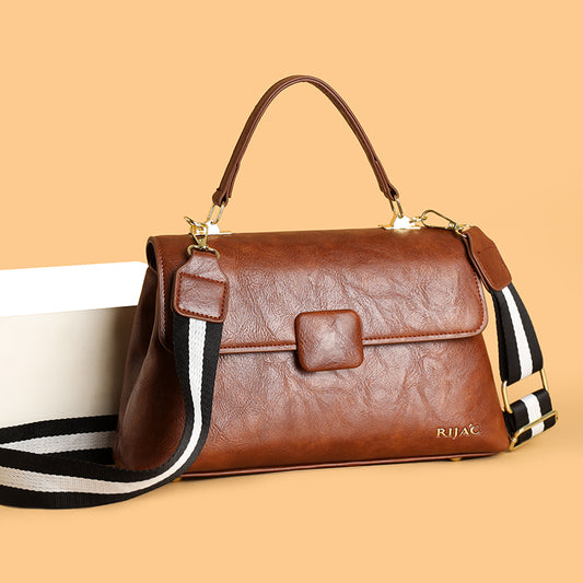 Brown Tavi 2 Compartment Flap Sling Bag