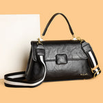 Black Tavi 2 Compartment Flap Sling Bag
