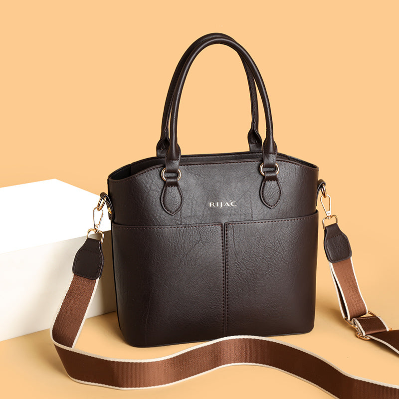 Brown Vexo Top Handle Handbag