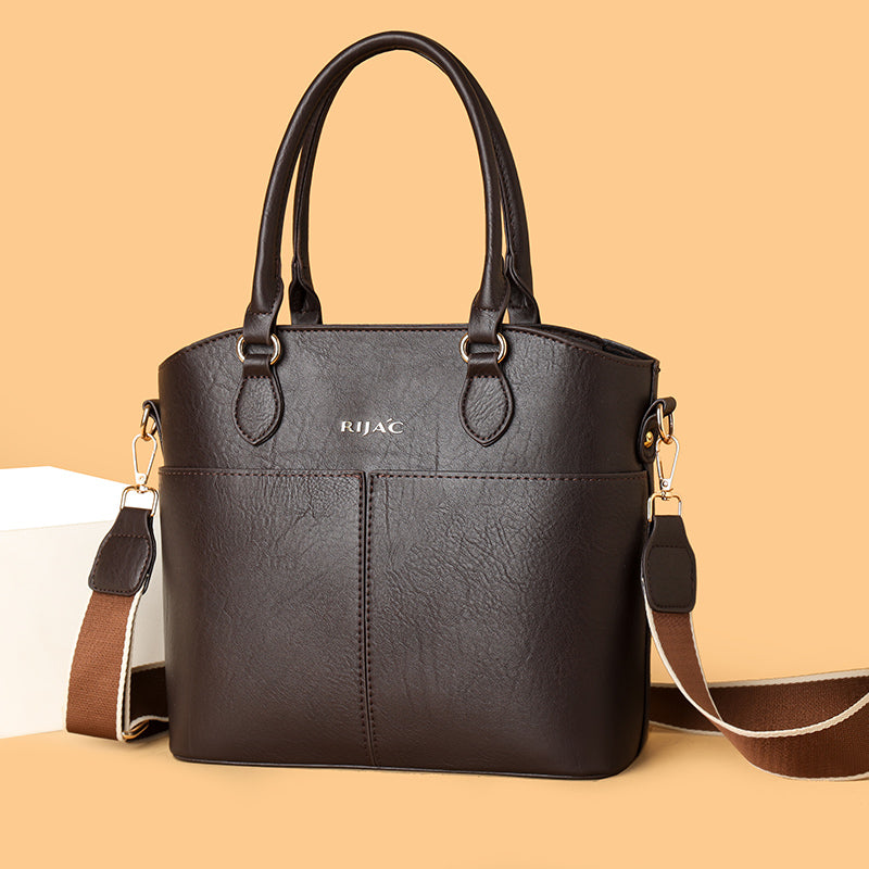 Brown Vexo Top Handle Handbag