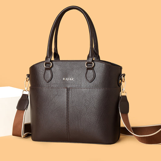Brown Vexo Top Handle Handbag