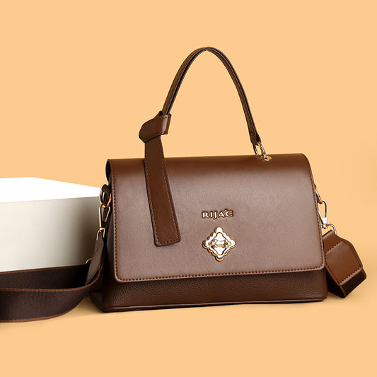 Brown Orvi 2 Compartment Flap Sling Bag