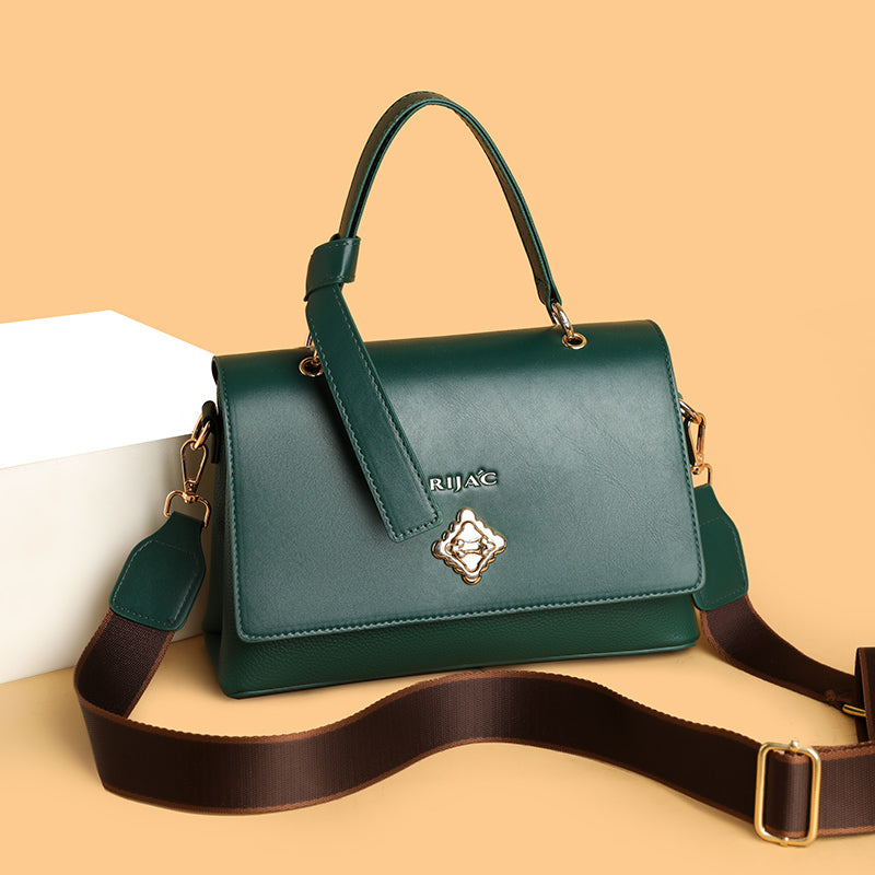 Green Orvi 2 Compartment Flap Sling Bag