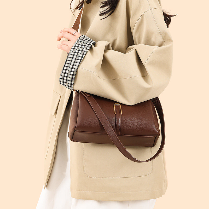 Brown 3 Compartment Ziri Sling Bag