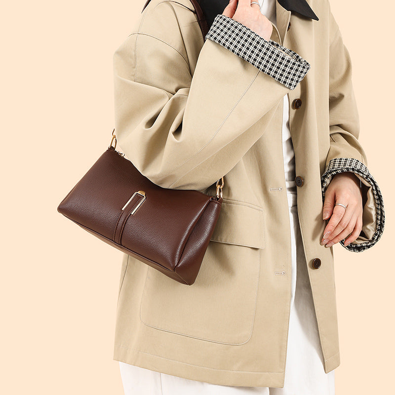 Brown 3 Compartment Ziri Sling Bag