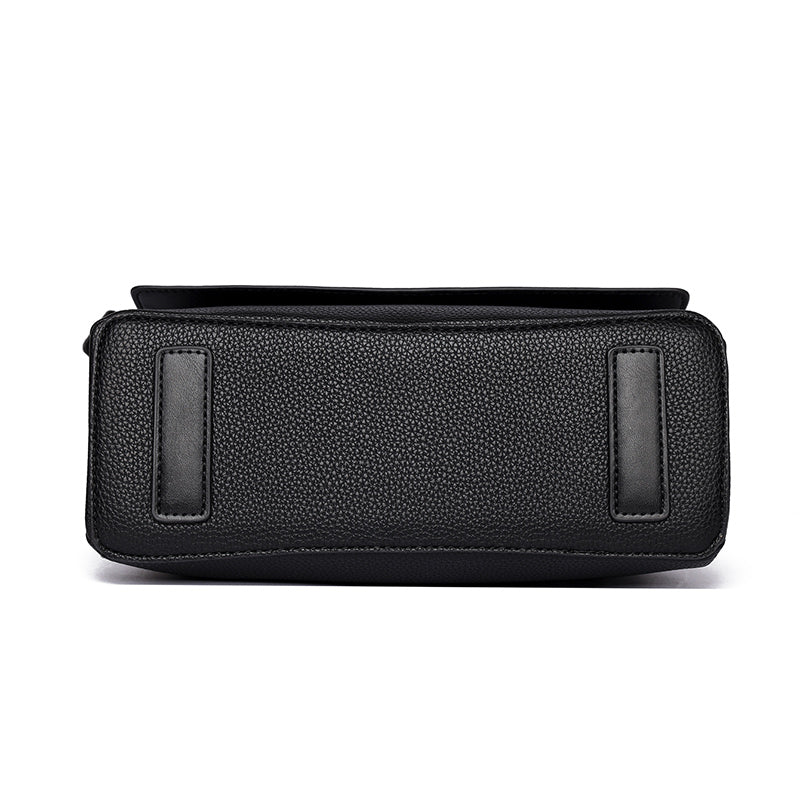 Black Orvi 2 Compartment Flap Sling Bag