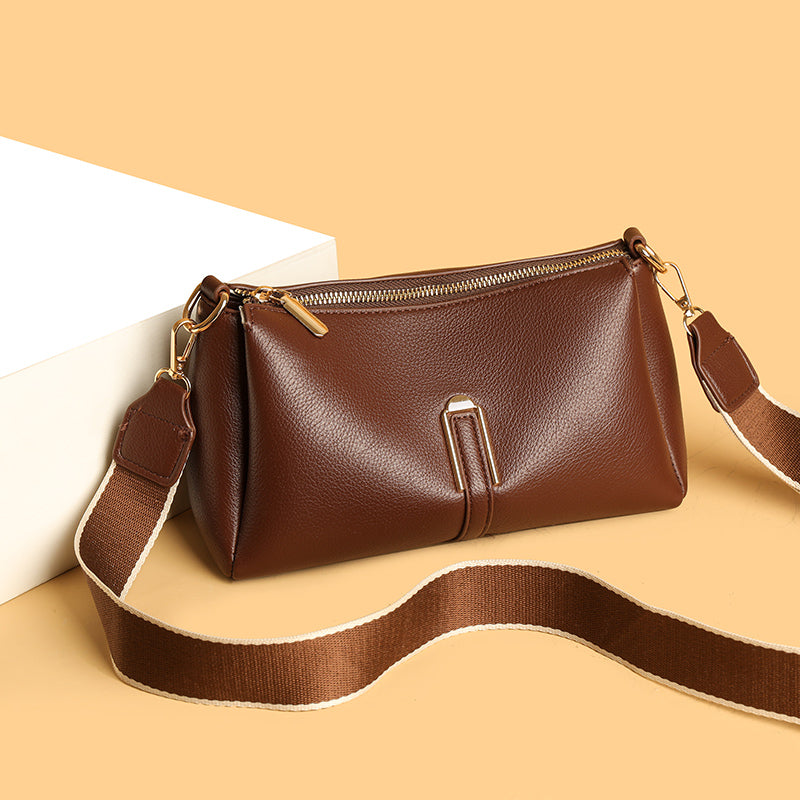 Brown 3 Compartment Ziri Sling Bag