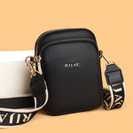 Black Nelo 3 Zipper Phone Sling Bag