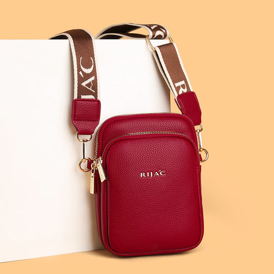 Maroon Nelo 3 Zipper Phone Sling Bag