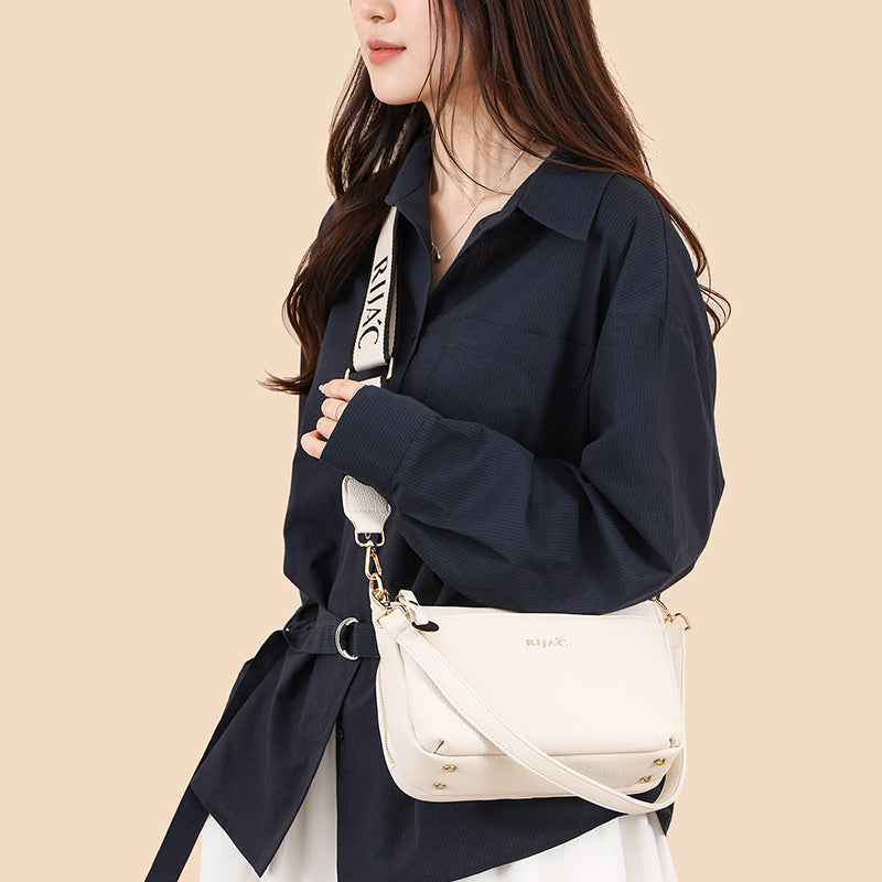 White Vena Sling Bag