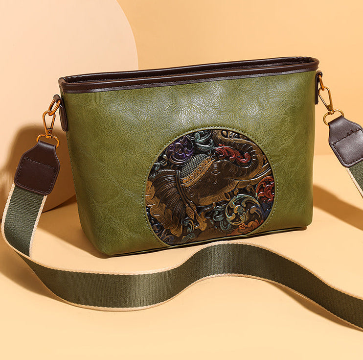 Green Bela 2 Zipper Big (M) Sling Bag