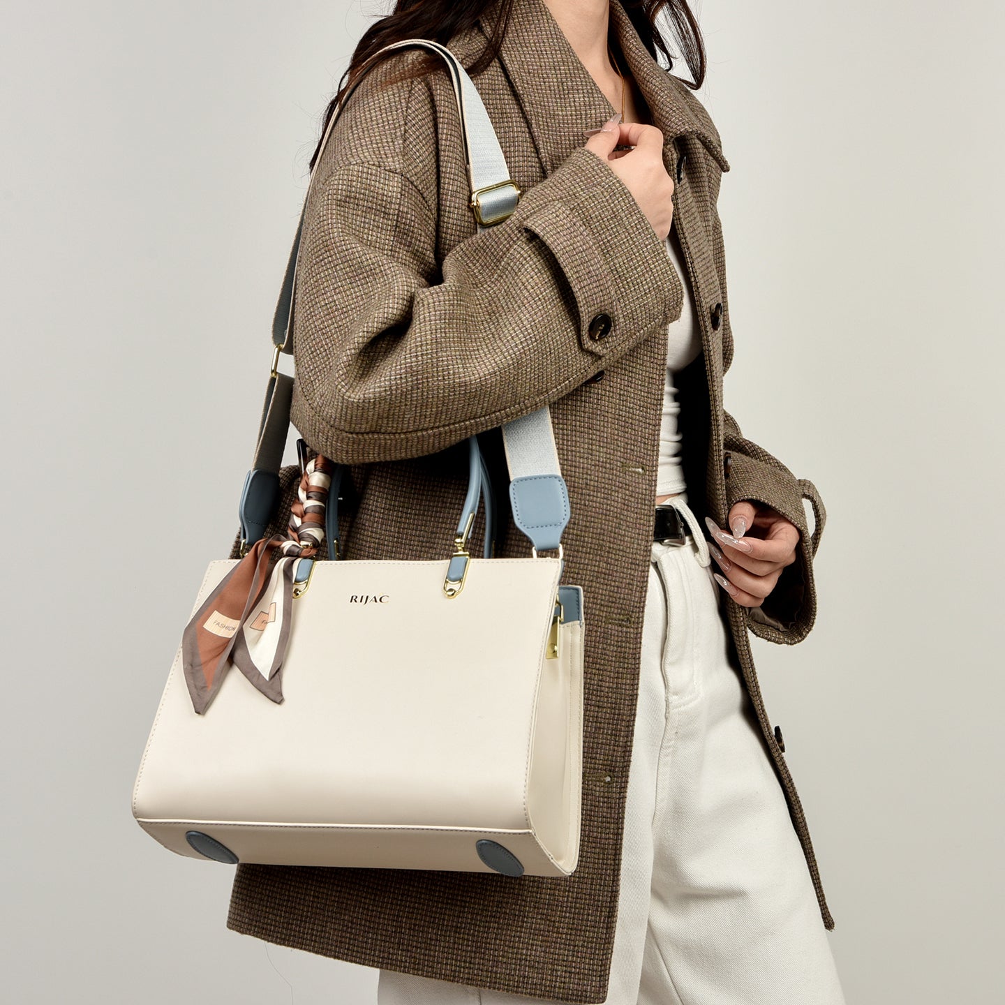 White Tovo Top Handle Handbag