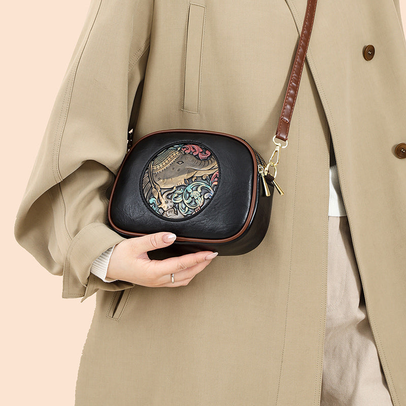 Black Zopi 3 Zipper Sling Bag