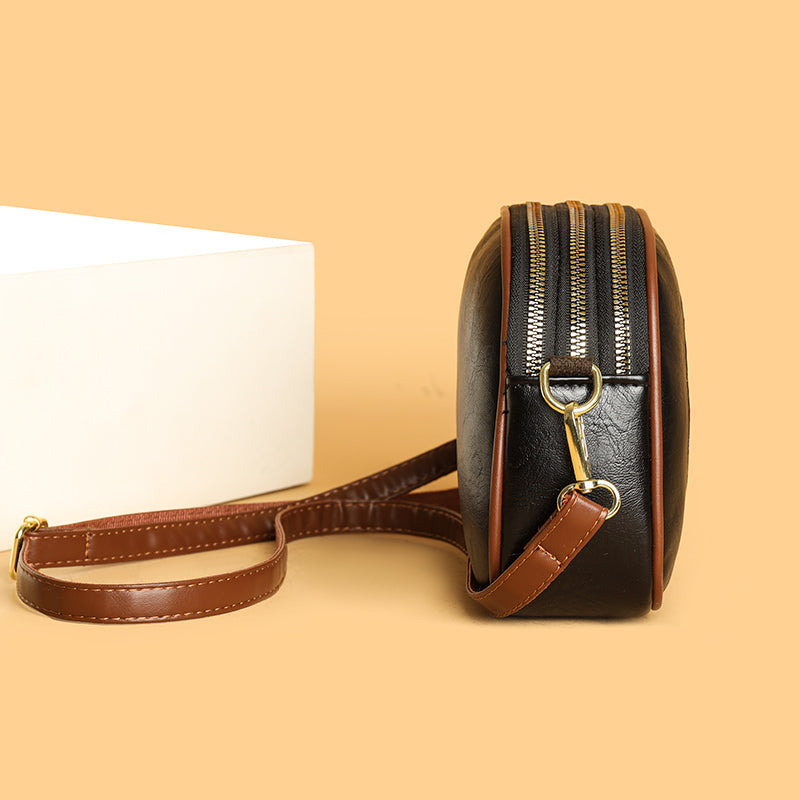 Brown Zopi 3 Zipper Sling Bag