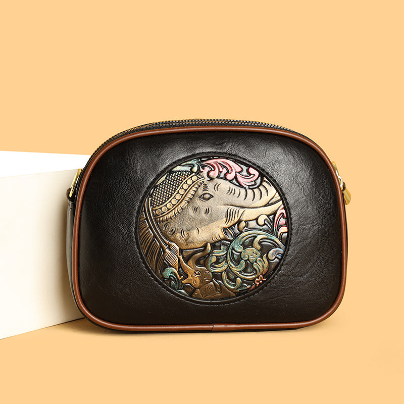 Black Zopi 3 Zipper Sling Bag