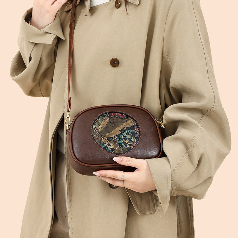 Brown Zopi 3 Zipper Sling Bag