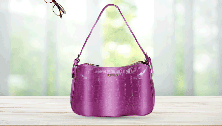 Purple Lumina Vegan Shoulder Bag