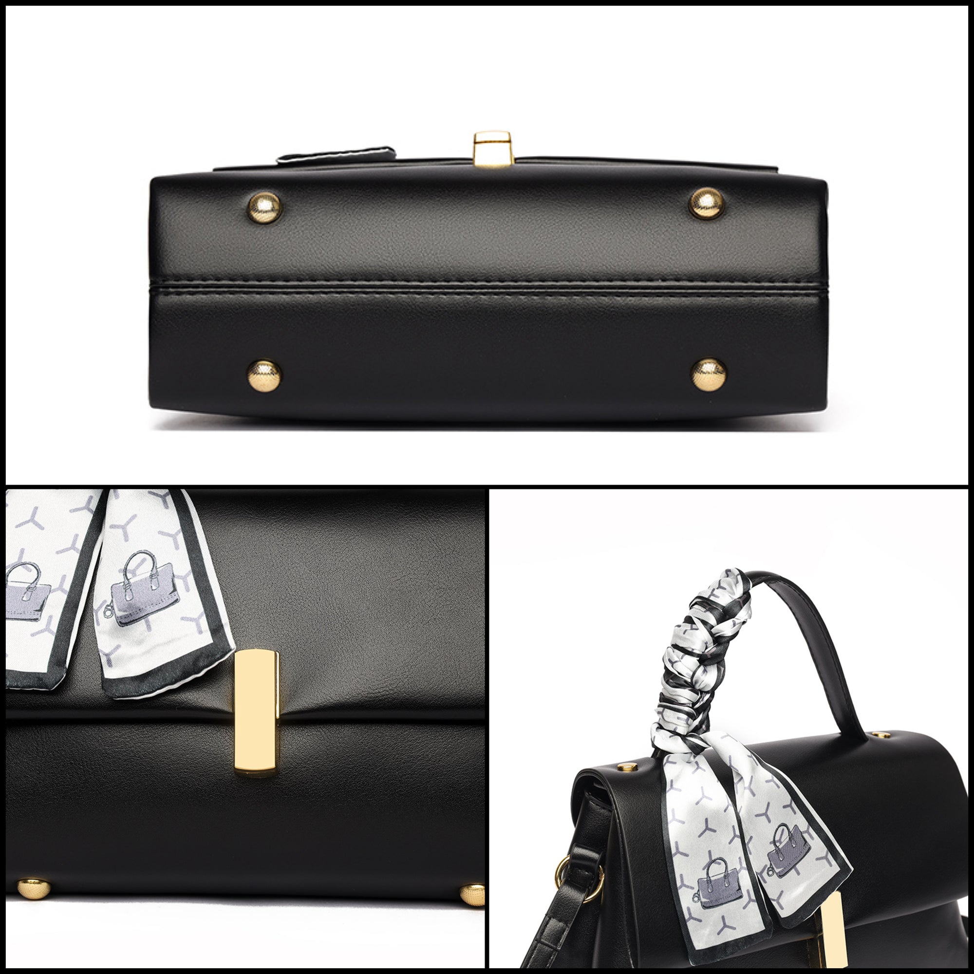 Black Zeroa 2 Zipper Sling Bag