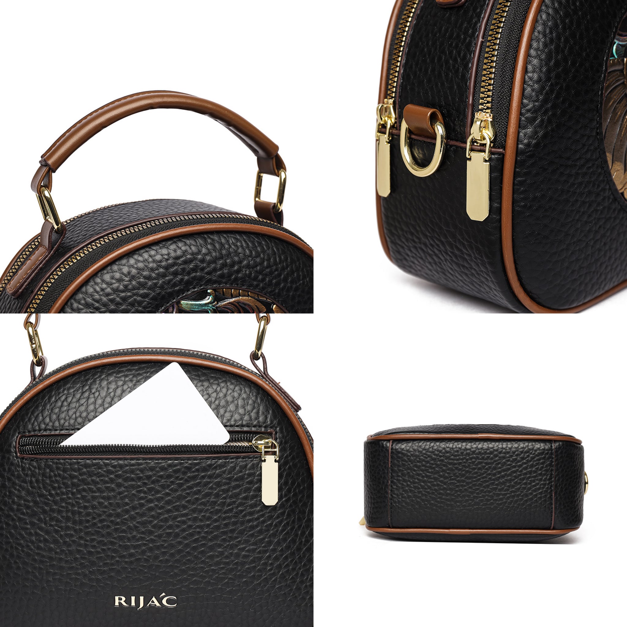 Brown Xari 2 Zipper Sling Bag