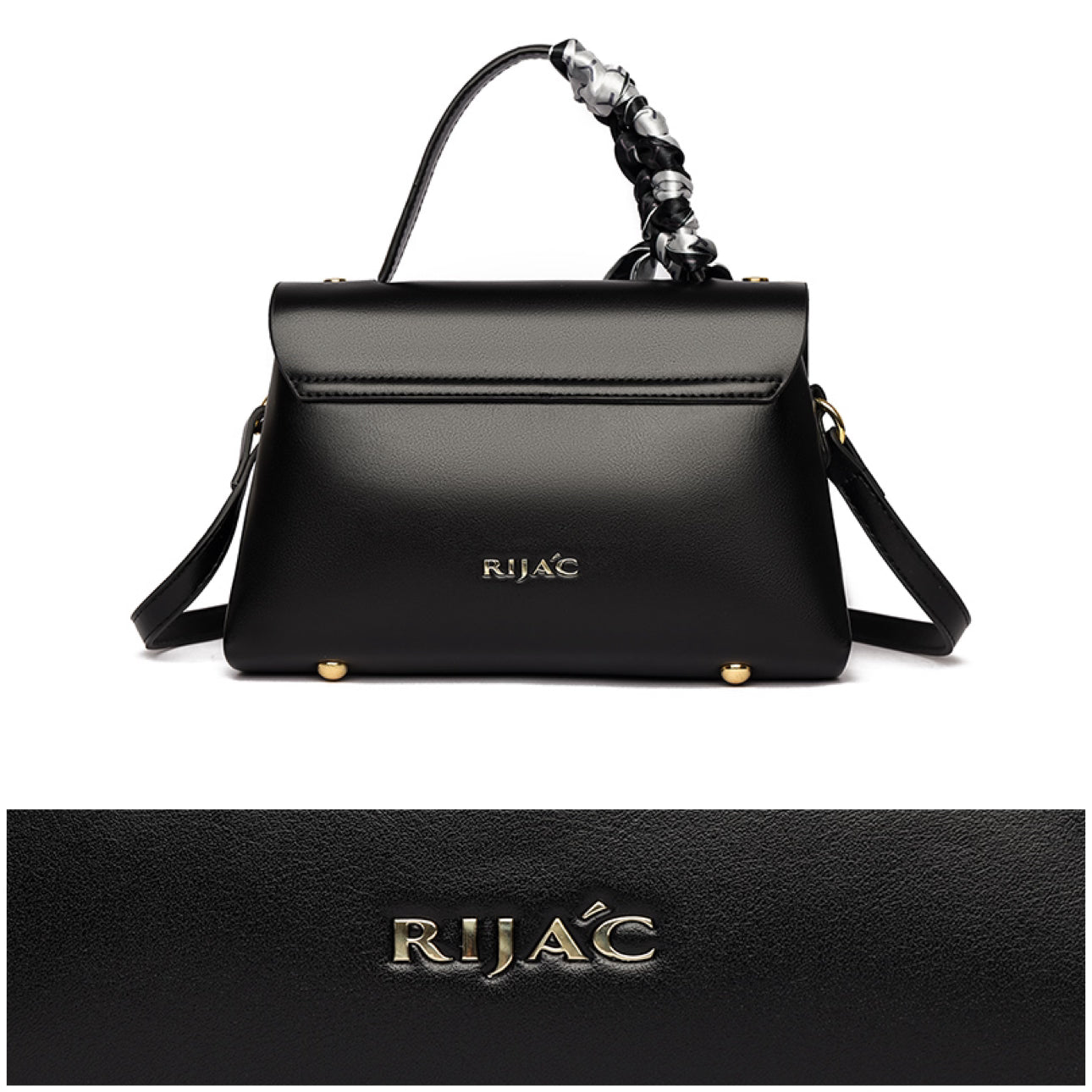 Black Zeroa 2 Zipper Sling Bag