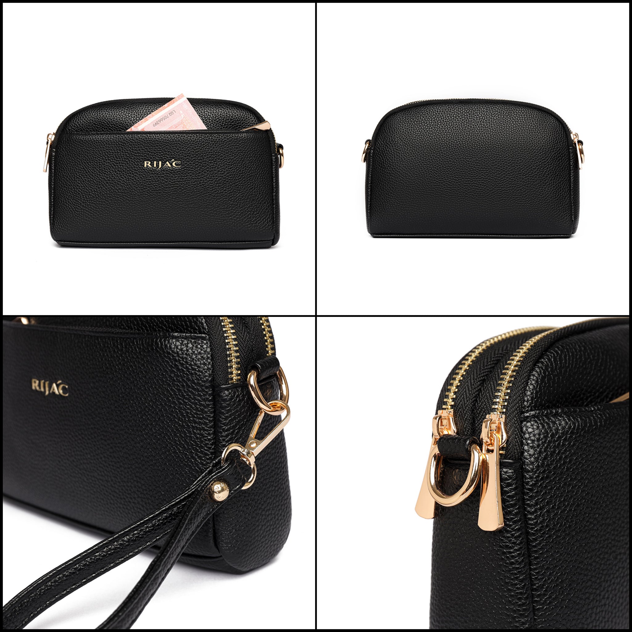 Grey Zeru 2 Zipper Sling Bag